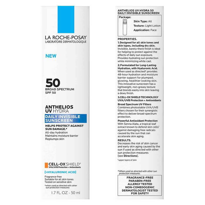 Anthelios UV Hydra Hydrating Face Sunscreen SPF 50 With Hyaluronic Acid - Image 2